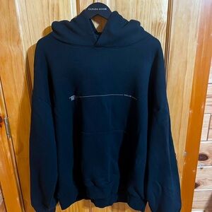 The Tortured Poets Department Black Hoodie- X-Large